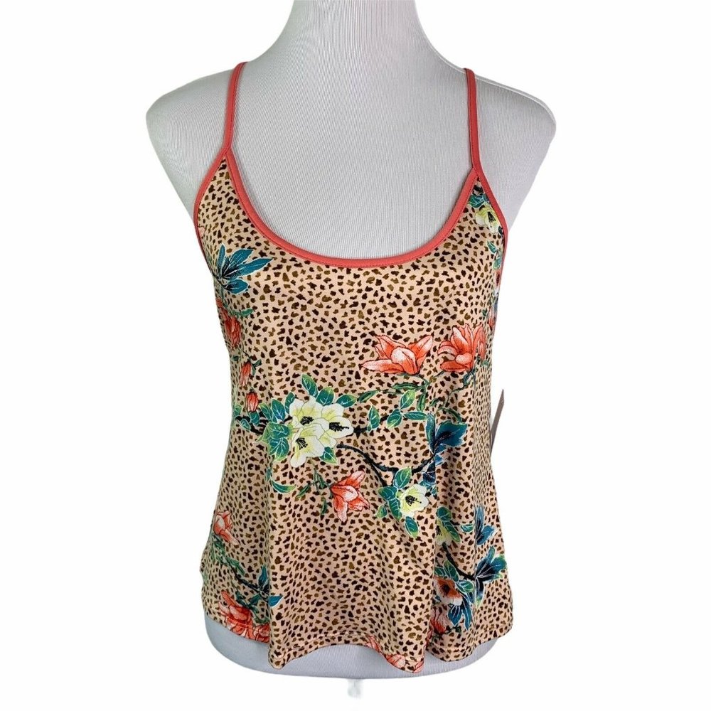 In Bloom By Jonquill Floral Print Lace Trim Top